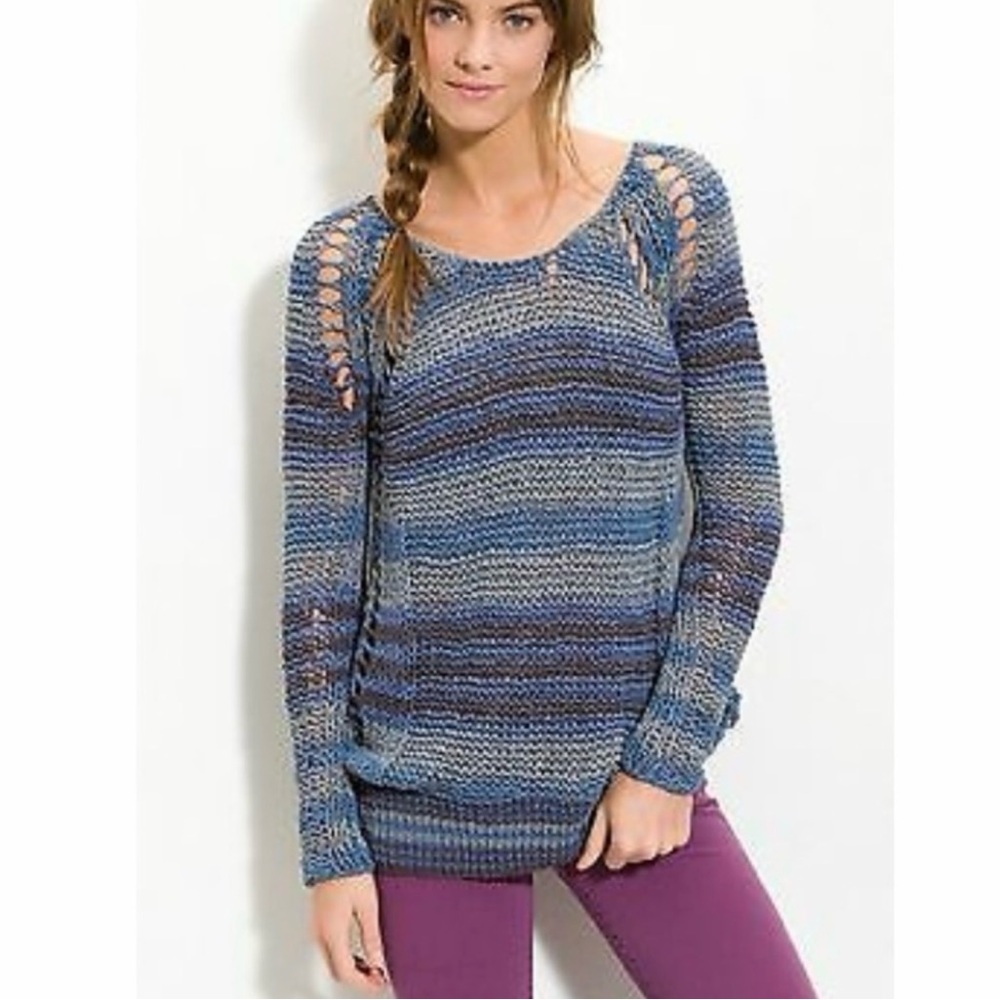 Free People Desert Moon Slouchy Striped Sweater